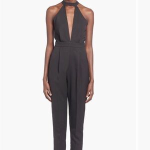 Missguided + Black Plunge Jumpsuit